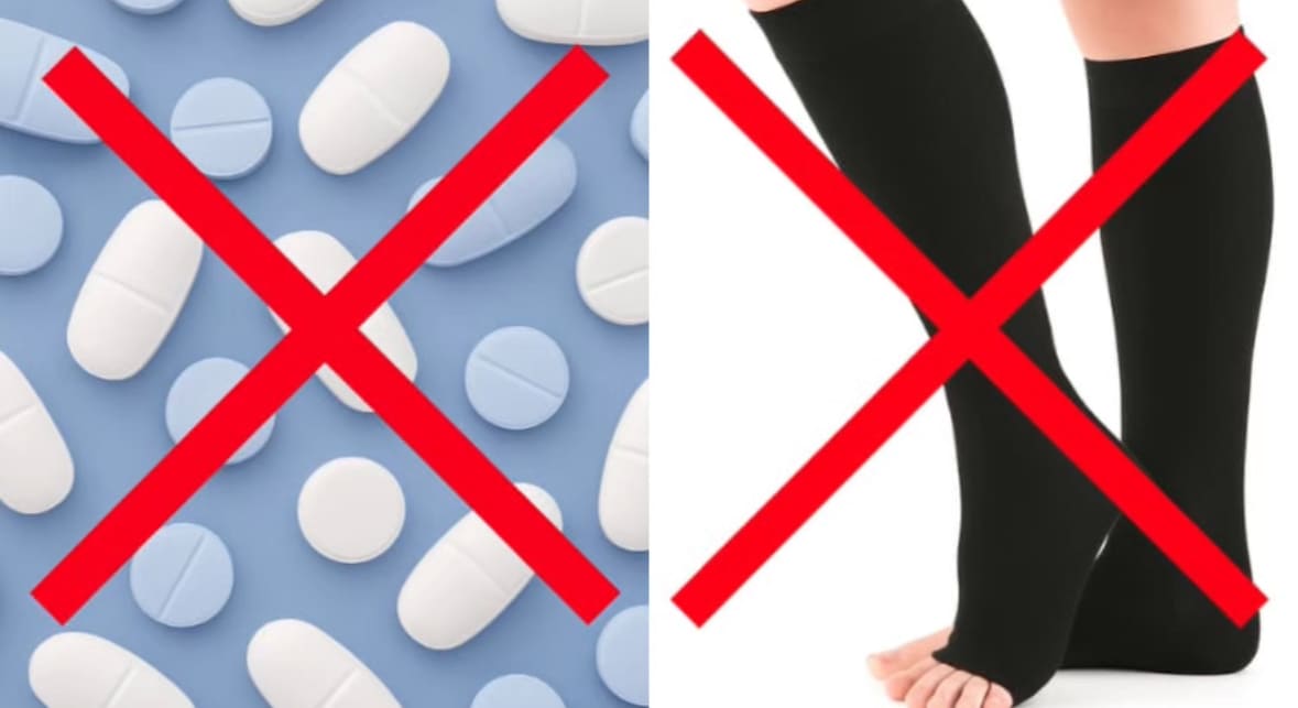 Kompressionsstrümpfe und Wassertabletten